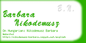 barbara nikodemusz business card